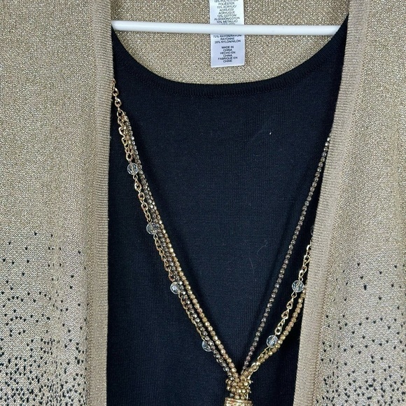 Alfred Dunner small nwot  p2p19-1/2 leng 26-1/2  sold/ black cardigan sweater - Picture 4 of 5